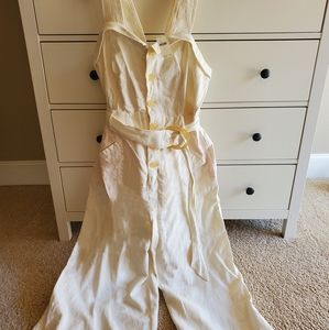 Anthropologie linen jumpsuit